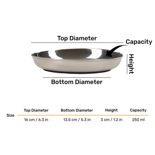 HUFT Meowlicious Classic Steel Bowl For Cat