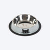 HUFT Eyes On Prize Printed Steel Bowl For Cat - Grey