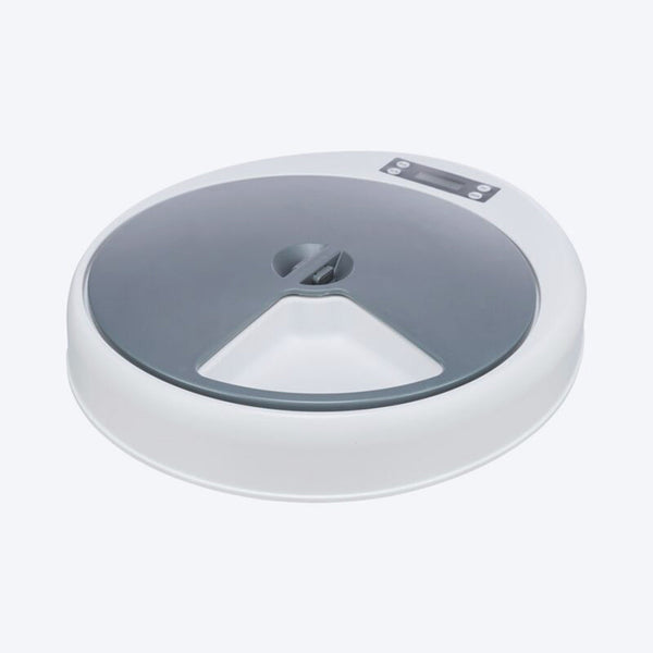 Trixie TX4+1 Automatic Food Dispenser For Dogs & Cats - White & Grey